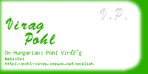 virag pohl business card